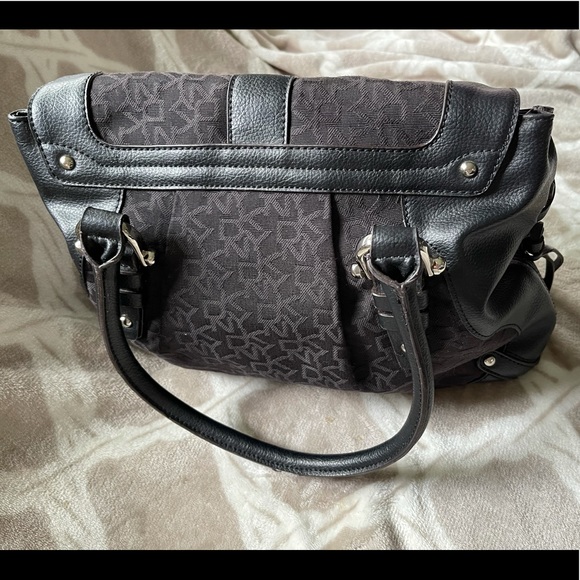 Donna Karan DKNY Monogram Canvas Leather Satchel - Picture 3 of 13